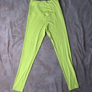 High Waist Neon Green Workout Train Leggings